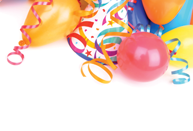 ribbons and balloons